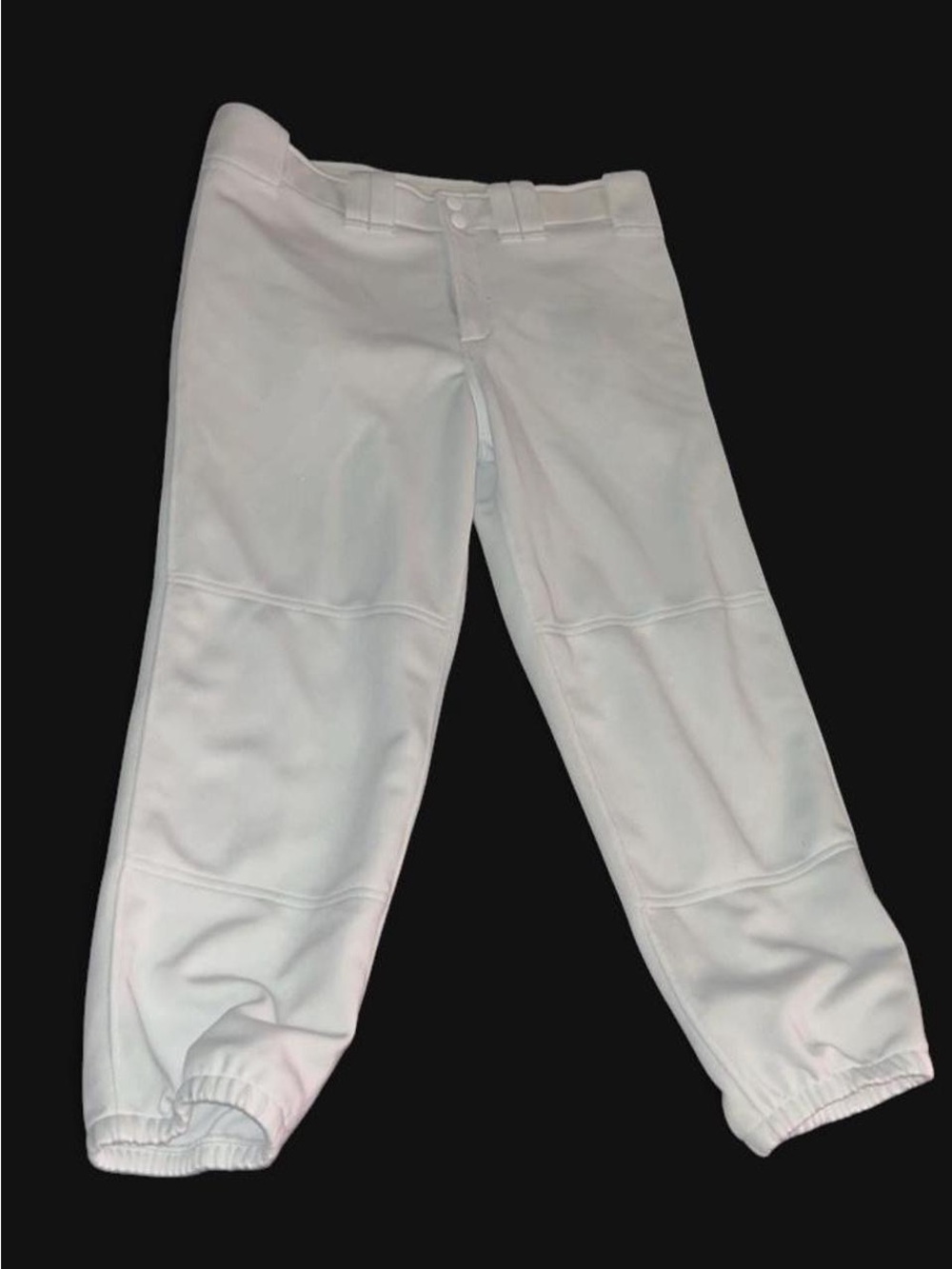 Mizuno White Softball Track Pants with Elastic Cuffs